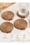 Wicker Jute 4-Piece Coasters 12 cm Tea Cup Mug Candle Coasters Set of 4 Decorative Coasters Set