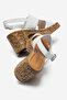 Genuine Leather Thick-Heeled Women's Sandals - 3