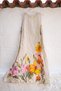 Italian Beige Pool Collar Sleeveless Pocketed Floral Printed Casual 100% Linen Long Woven Dress 133 67 - 2