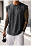 Plain Men's Combed Cotton Fabric (Zero Sleeve) T-Shirt - 2