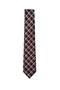 Burgundy Plaid Patterned Slim Tie – 7 cm Wide - 6