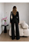 Belted Gold Buttoned Jacket Trousers Double Blazer Suit - 4