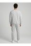 Oversize Sweatshirt Paris France Text Printed Crew Neck Long Sleeve Sweatshirt - 2