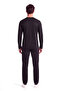 Men's Regular Fit Logo Patterned Crew Neck Long Sleeve Black1 T-Shirt - 3