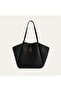 Women's Black Leather Look Handbag