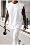 Plain Men's Combed Cotton Fabric (Zero Sleeve) T-Shirt - 3