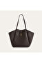 Women's Brown Leather Look Handbag