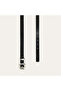 Women's Black Square Buckle Belt - 2