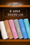 Ahenk |   Set of 6 50×90 cm Honeycomb Bordered Hand and Face Towels |   Dowry |   Bath Towel |   Hand and Face Towel - 3