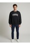 Oversize Sweatshirt Paris France Text Printed Crew Neck Long Sleeve Sweatshirt