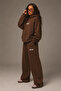 Unisex Women's and Men's Minimal Text Printed Oversize 3 Thread Hooded Sweatshirt and Baggy Sweatpants - 3
