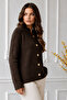 Buttoned Beard Cardigan N3327 Brown - 2