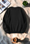 Unisex Striped Mountain Print Crew Neck Sweatshirt - 3