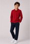 Boys' Polo Collar Long Sleeve School T-Shirt - Cotton Breathable Fabric Non-Fraying Collar - 3