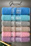 Lalezar |   Set of 6 50×90 cm Jacquard Floral Patterned Hand and Face Towels |   Dowry |   Bath Towel |   Hand and Face Towel - 3