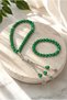 Malachite Stone 33-Piece Prayer Beads and Bracelet Set – Natural Stone Gift Set with Wooden Box - 2