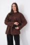 Stone-Detail Oversized Tunic with Slits - 7