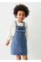 Embroidered Denim Salopet Girls' Dress 4910 - 2