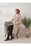 Double-Breasted Collar Bondik Water Repellent Fabric Lined Trendy Model Below the Knee Trench Coat Stone - 4