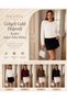 Shadowy Gold Buttoned Soft Textured Women's Beard Knitwear Cardigan - 2
