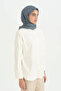 Logo Pattern Naia Cotton Scarf - Indigo