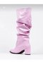Pusi Pink Patent Leather Gusseted Cowboy Boots - 2