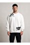 Oversize Sweatshirt Asymmetrical Graphic Text Printed Crew Neck Streetwear Long Sleeve Sweatshirt