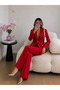 Glittery Piping Jacket and Trousers Double Blazer Set - 2
