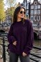 Hair Knitted Purple Sweater