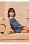 Embroidered Denim Salopet Girls' Dress 4910