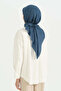 Logo Pattern Naia Cotton Scarf - Petrol - 3