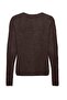 Women's Onlcamilla V-Neck L/S Brown Sweater - 15204588 - 2