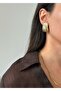Light Orange Stone Quadrilateral Earrings
