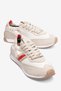 Women's Parachute Sneaker with Suede Detail and Stone Accessories, Casual Sports Shoes, Leya Beige - 3