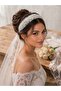 Bridal Crown with Pearls and Beads, Bridal Accessory, Bun Hairpin - 3