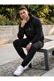 Unisex Heartbeat Oversize Hooded Tracksuit Set Loose Fit