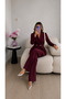 Front Pleated Jacket and Trousers Double Blazer Set - 2