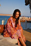 Colorful Patterned Chiffon Bat Sleeve Kimono - 6