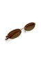 Line Brown Colored Oval Women's Sunglasses |   48 Ekartman Uv400 Protected - 4