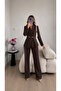 Front Pleated Jacket and Trousers Double Blazer Set