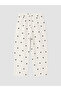 Ecru Elastic Waist Polka Dot Girls' Trousers - 3