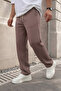 Men's Baggy Cut 3-Thread Winter Sweatpants with Fleece Inside, Wide Leg, Oversize - 7