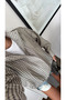 Khaki Checkered Chiffon Bomber Jacket - 70166 - 6