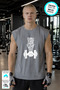 Gray Great Printed Sports Athlete T-Shirt Crew Neck Cotton Single Jersey Fabric Men's