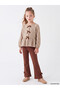 Brown Plaid Girls' Gabardine Suit