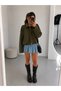 Women's Oversize Suede Bomber Jacket - 5