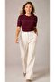Women's High Quality Tulle Stripe Detail Tricot Blouse - 3