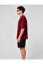Oversize Basic T-Shirt Men's Burgundy Cotton Relaxed Fit Casual T-Shirt - 3