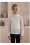 School-Style Turtleneck Girl's Bodysuit with Chiffon Detail on the Sleeves (1 Size Large Is Recommended)