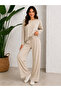 Women's Single Jersey Modal Pocketed Elastic Waist Wide Leg Two-Piece Set - 4